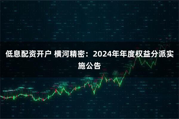 低息配资开户 横河精密：2024年年度权益分派实施公告